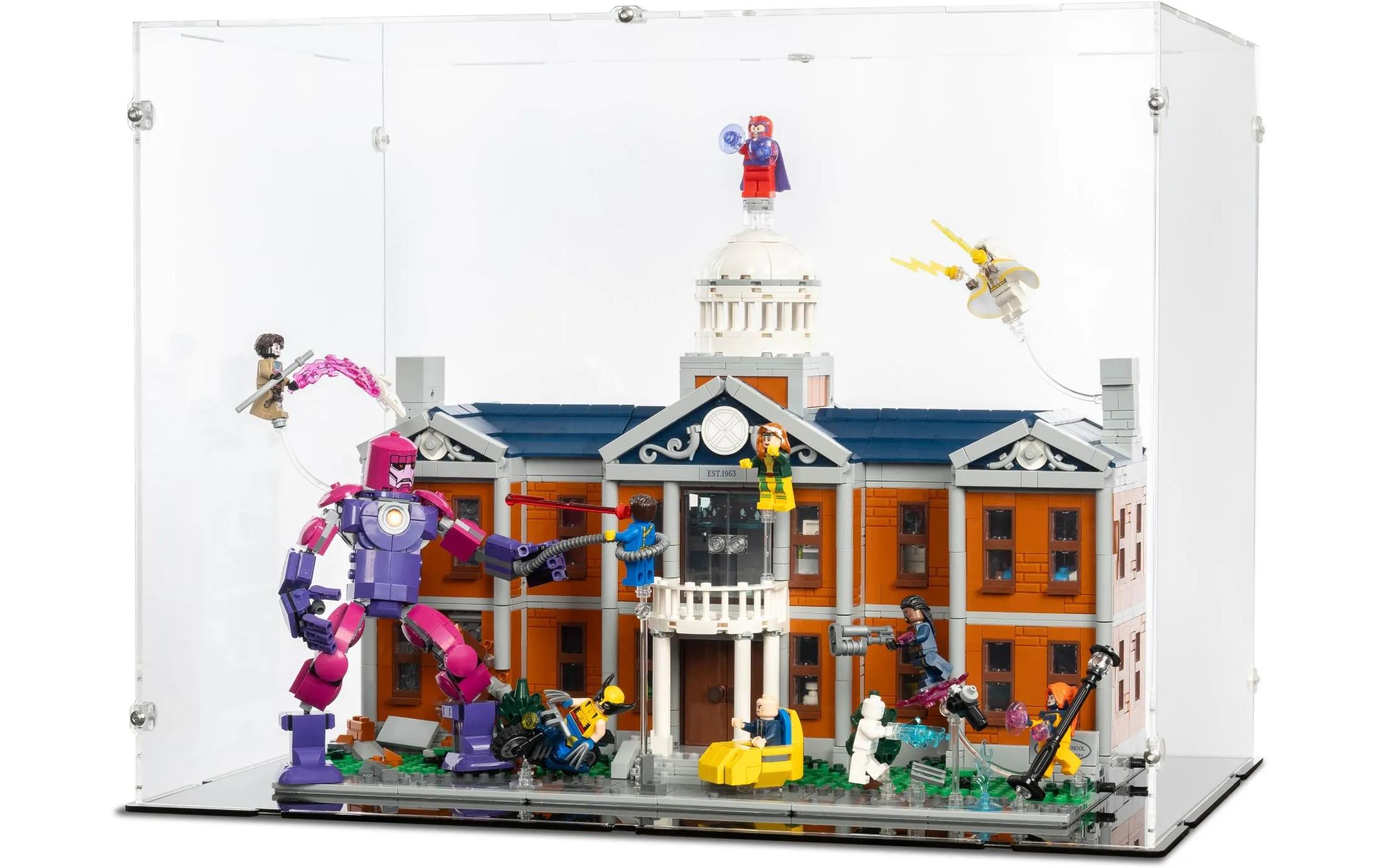 Acryl-Display für X-Men: X-Mansion 76294<br>Elegantes Acryl-Display für die LEGO Sammlung