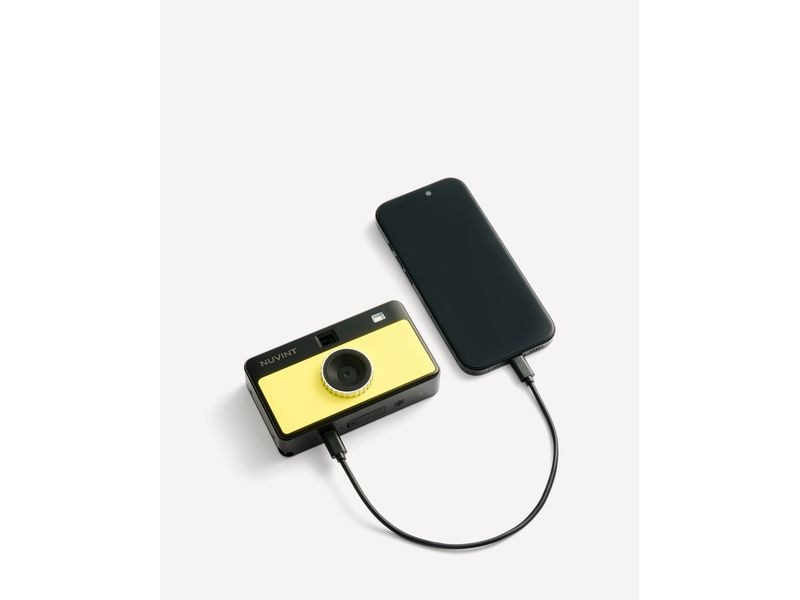 Nuvint Digitalkamera Weiches Gelb Bildschirmlose Digitalkamera, die wie eine analoge Kamera aussieht