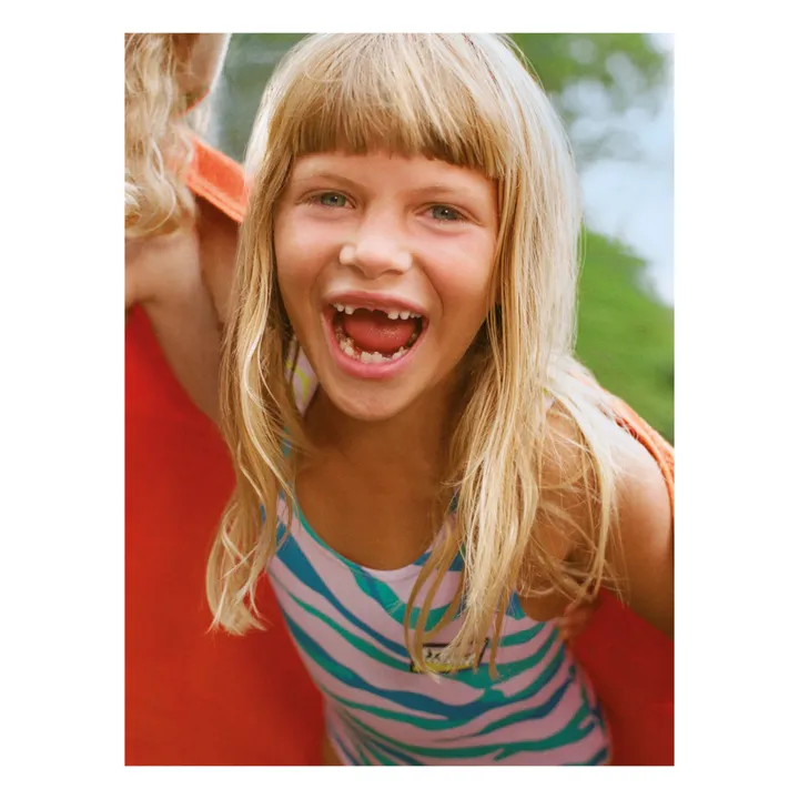 Stella McCartney Kids Maillot de Bain Une Pièce Zèbre | Bleu