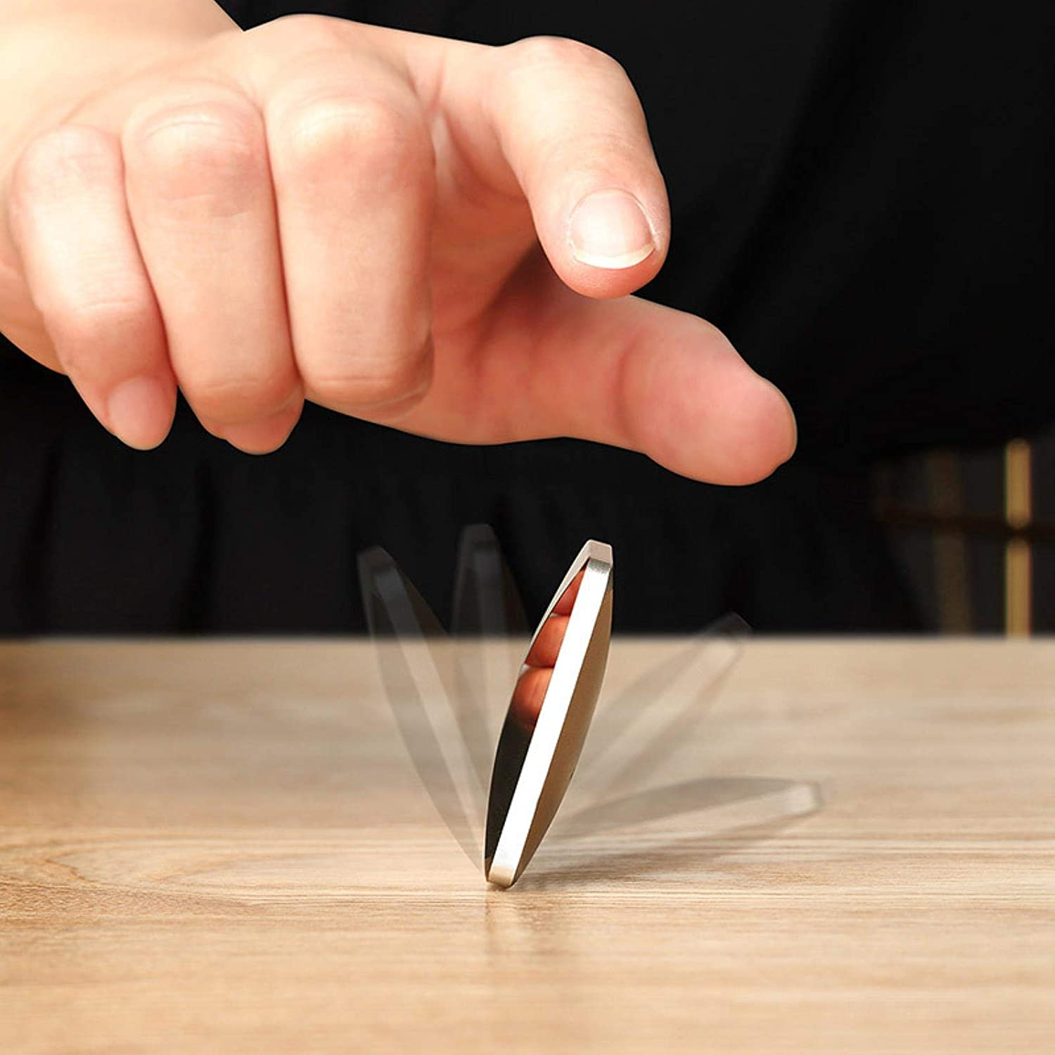 Anti Stress Schreibtisch Spielzeug Kinetic Fidget Spiel   Aufbewahrungstasche - Silber