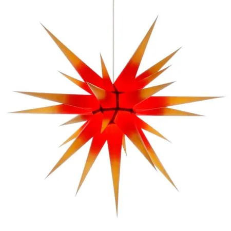 Herrnhuter Innenstern i8 gelb/roter Kern, 80cm, ohne Kabel