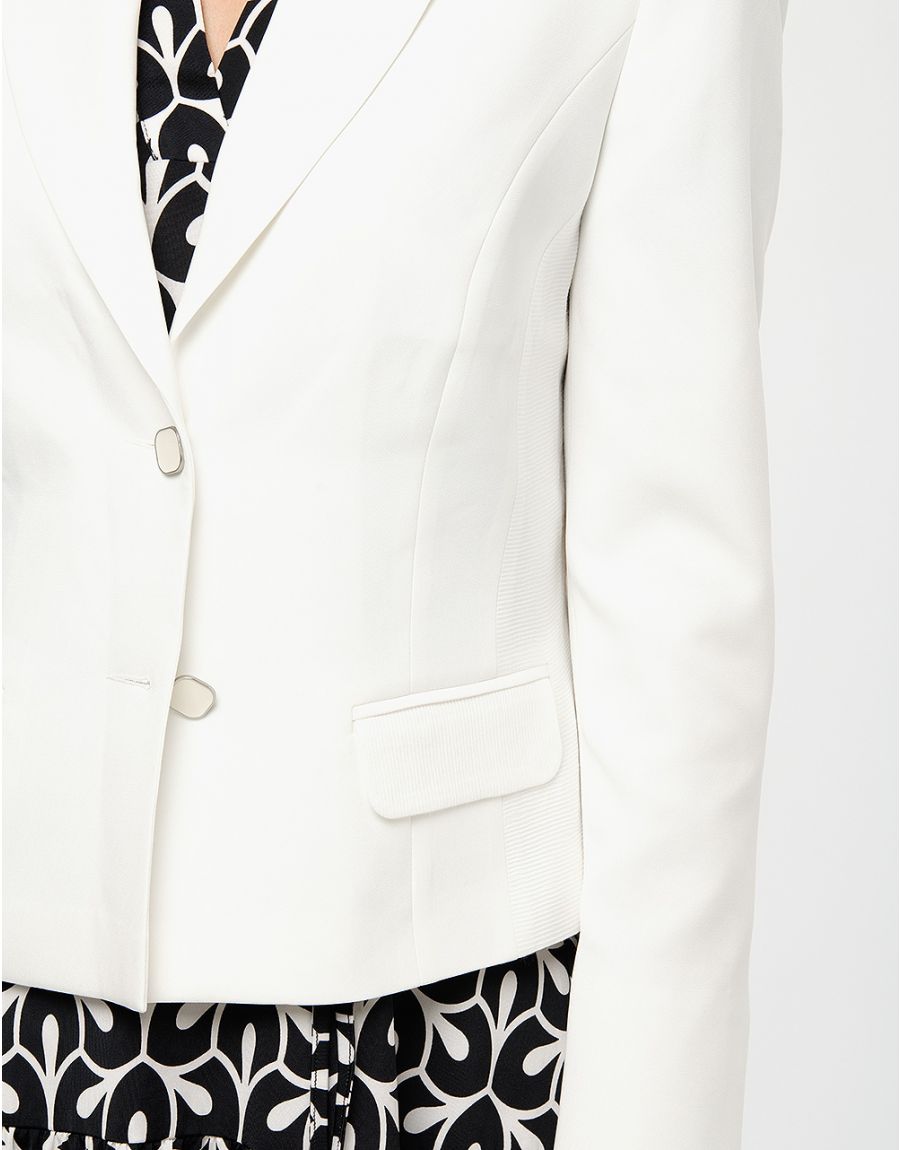 Veste col tailleur écru