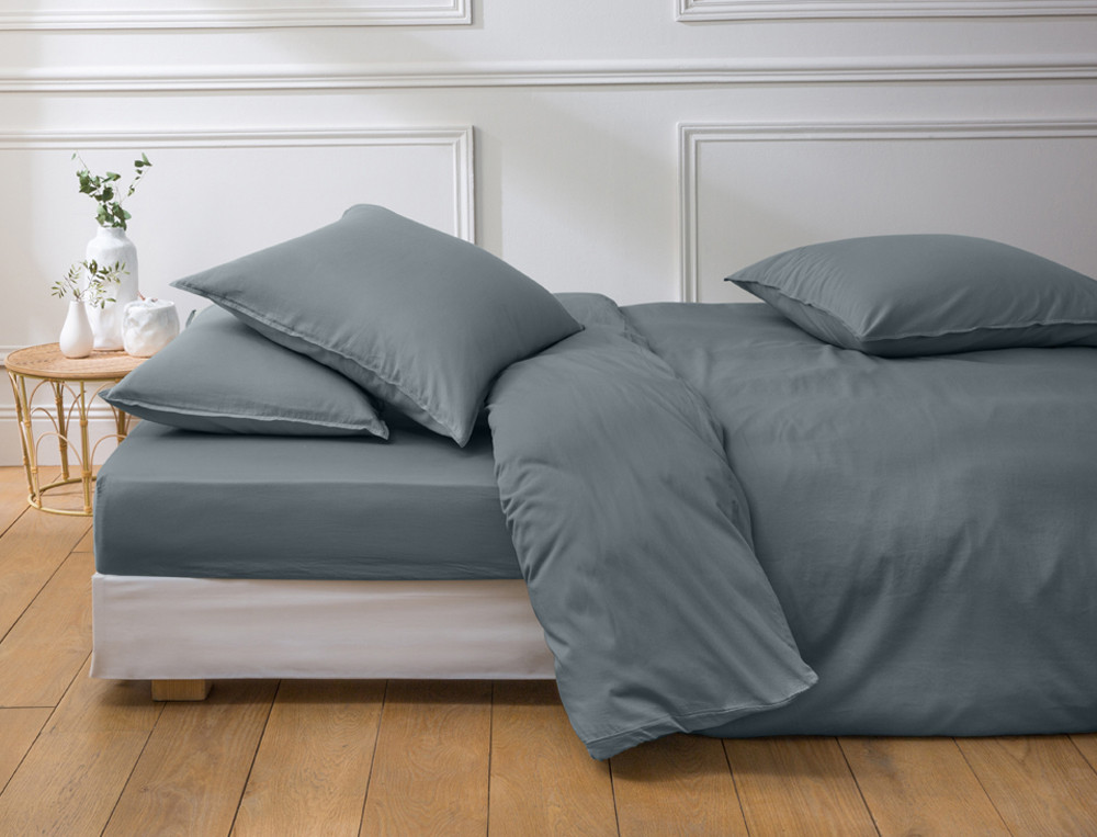Housse de couette-Satin lavé