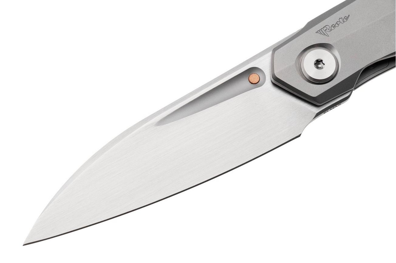 Reate VK-ANUB-TI-BB, Darkwashed Elmax, Bead Blasted Titanium zakmes, Vulpex Knives design