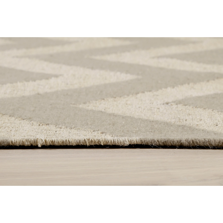 Green Looop Handweb-Teppich Cannes beige taupe
