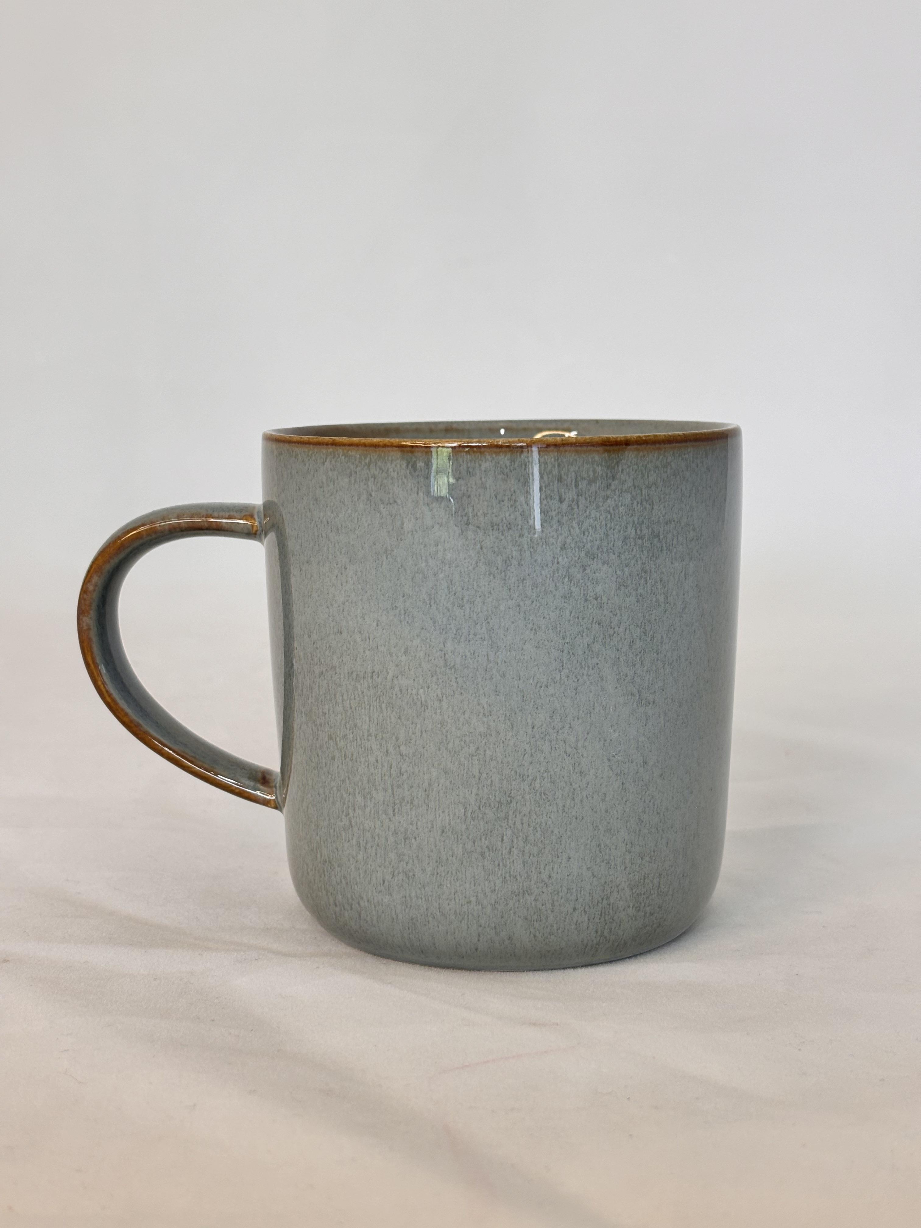 MUG GRIS PORCELAINE EMAIL REACTIF 33CL