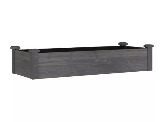 Jardinière bac lit surélevé bois marron 120 x 45 x 25 cm 02_0039833
