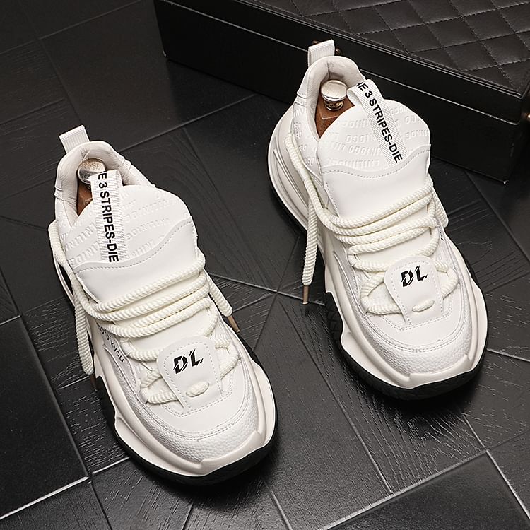 Mr Ozera - Platform veterschoenen met letters