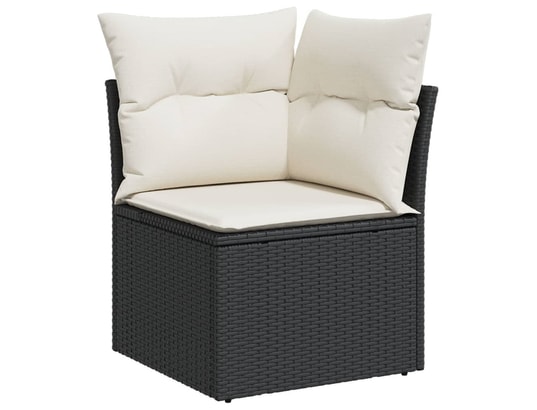VIDAXL - Salon extérieur Salon de jardin 5 pcs avec coussins noir résine tressée