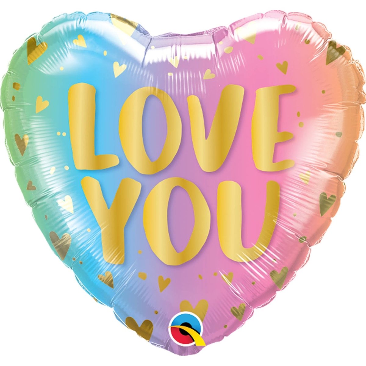 I Love You Helium Ballon Gekleurd Leeg 45cm