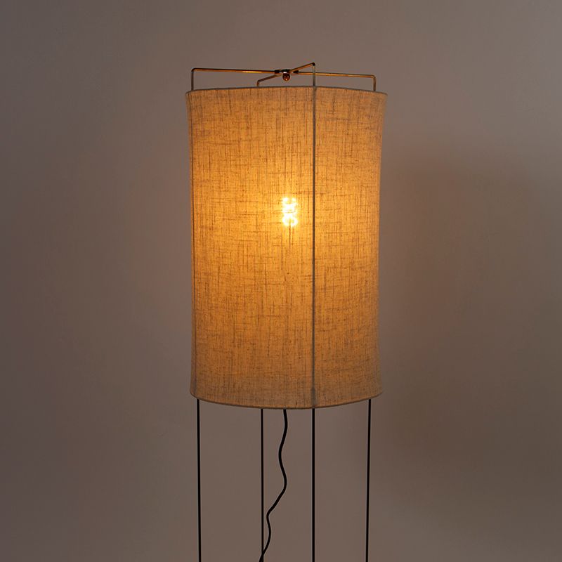 Design vloerlamp beige linnen kap - Rich