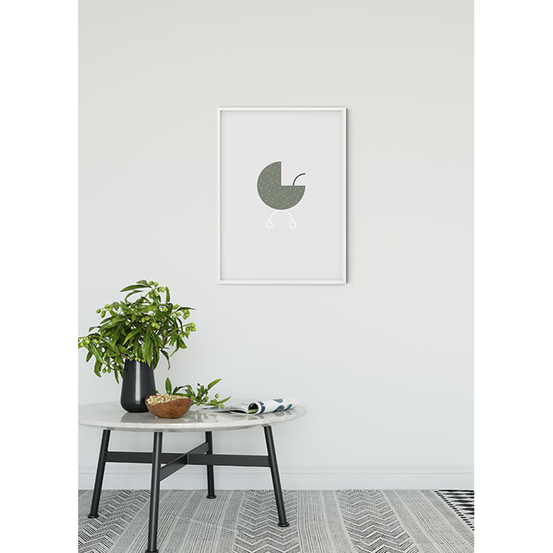 Wandbild BABY HELLO WORLD - 50x70 cm
