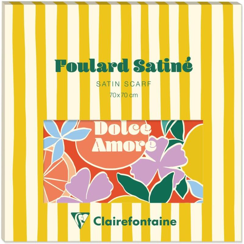 Dolce Amore, Foulard satiné 70 x 70 cm