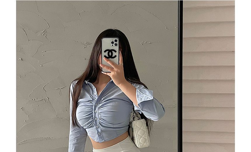 RainGirl - Hoge taille effen midi-rok met rechte pijpen