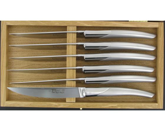 Le Thiers Table Inox sablé - coffret de 6 pièces Couteaux Table par Goyon Chazeau