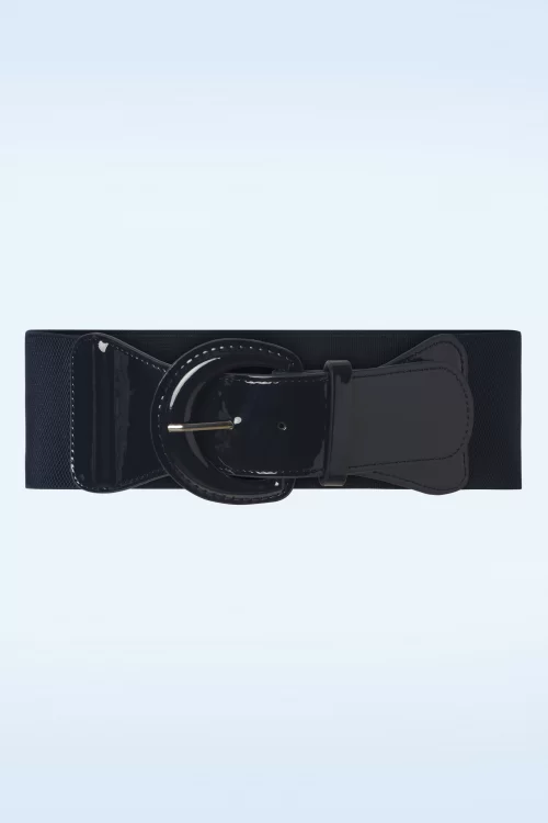 Banned Retro Corinne elastische riem in marineblauw