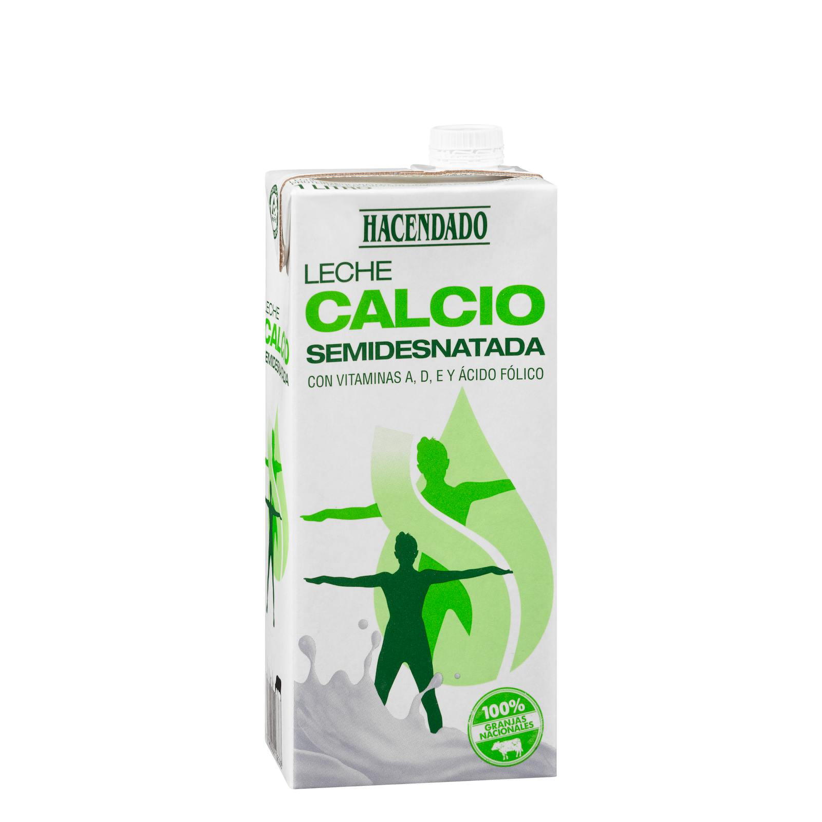 Lait demi-écrémé Hacendado calcium