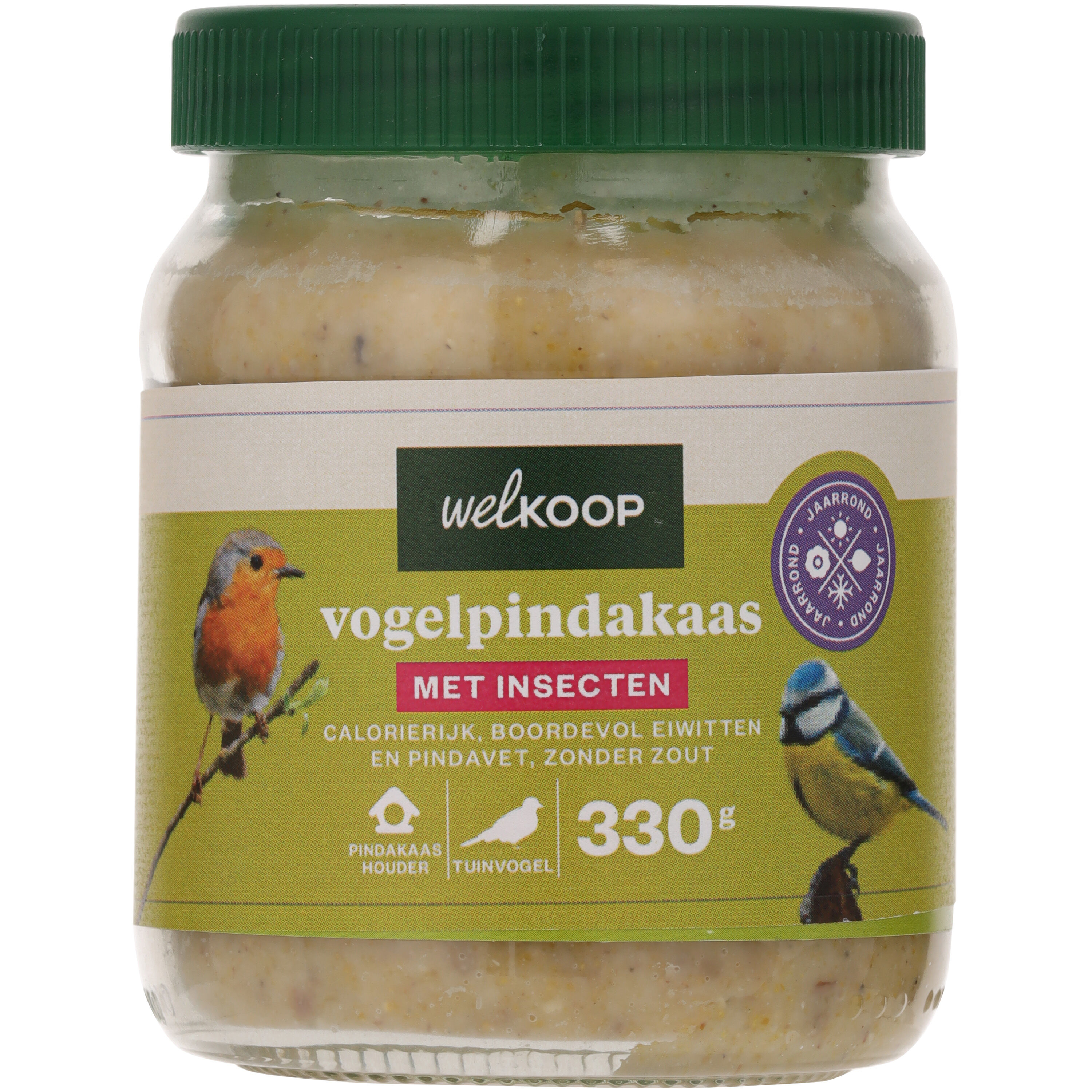 Welkoop - Vogelpindakaas - Tuinvogelvoer - 330 Gram - insecten