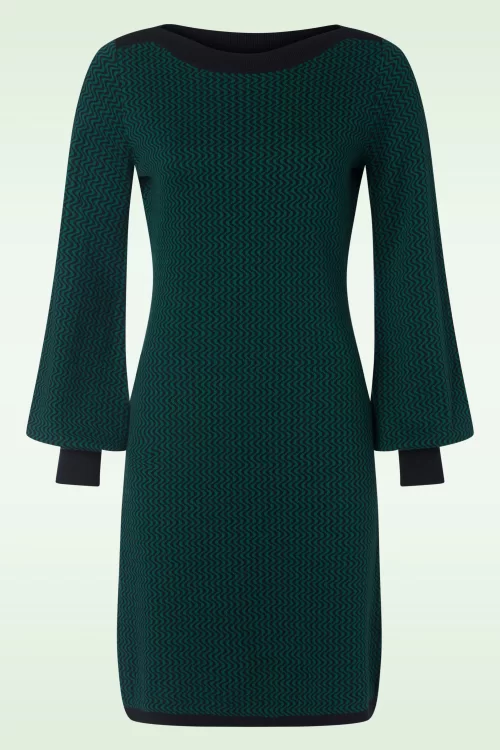 King Louie Audrey Teddy jurk in antiek groen