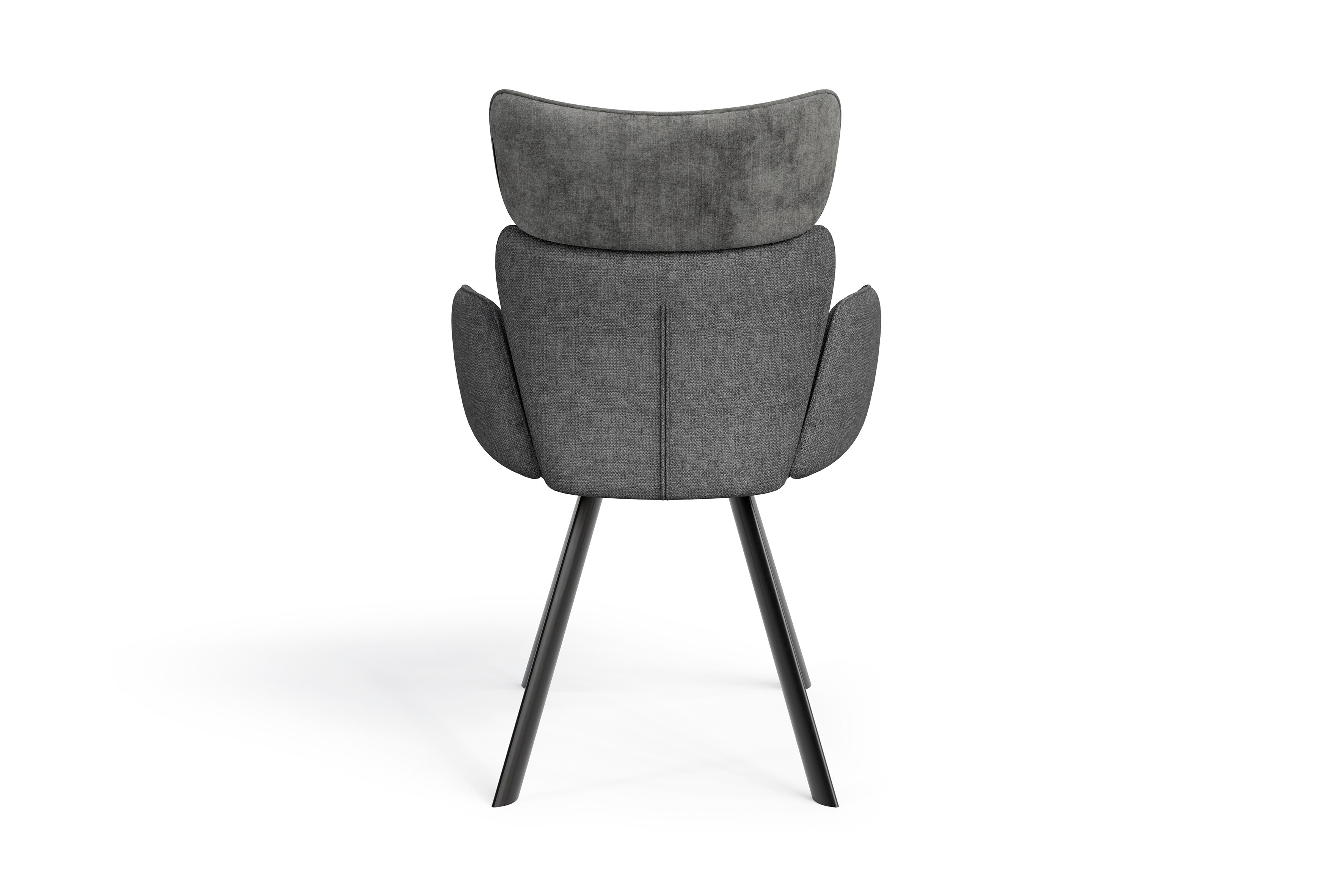 byLIVING Esszimmerstuhl TEXAS, 2-er Set, Webstoff anthrazit, Gestell schwarz