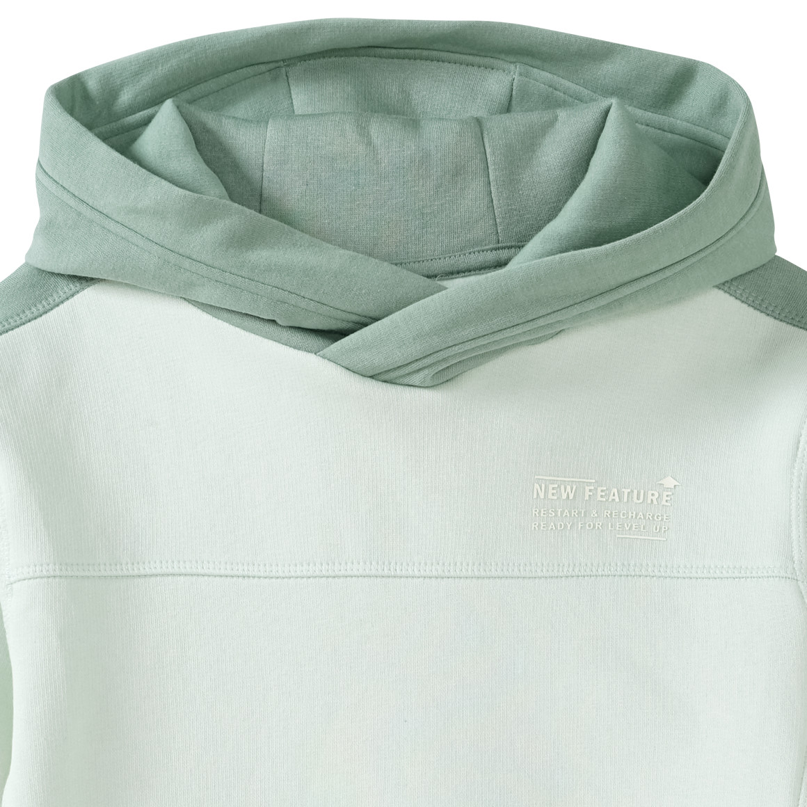 Yigga Jungen Hoodie mit Farbteiler hellgrün / grün