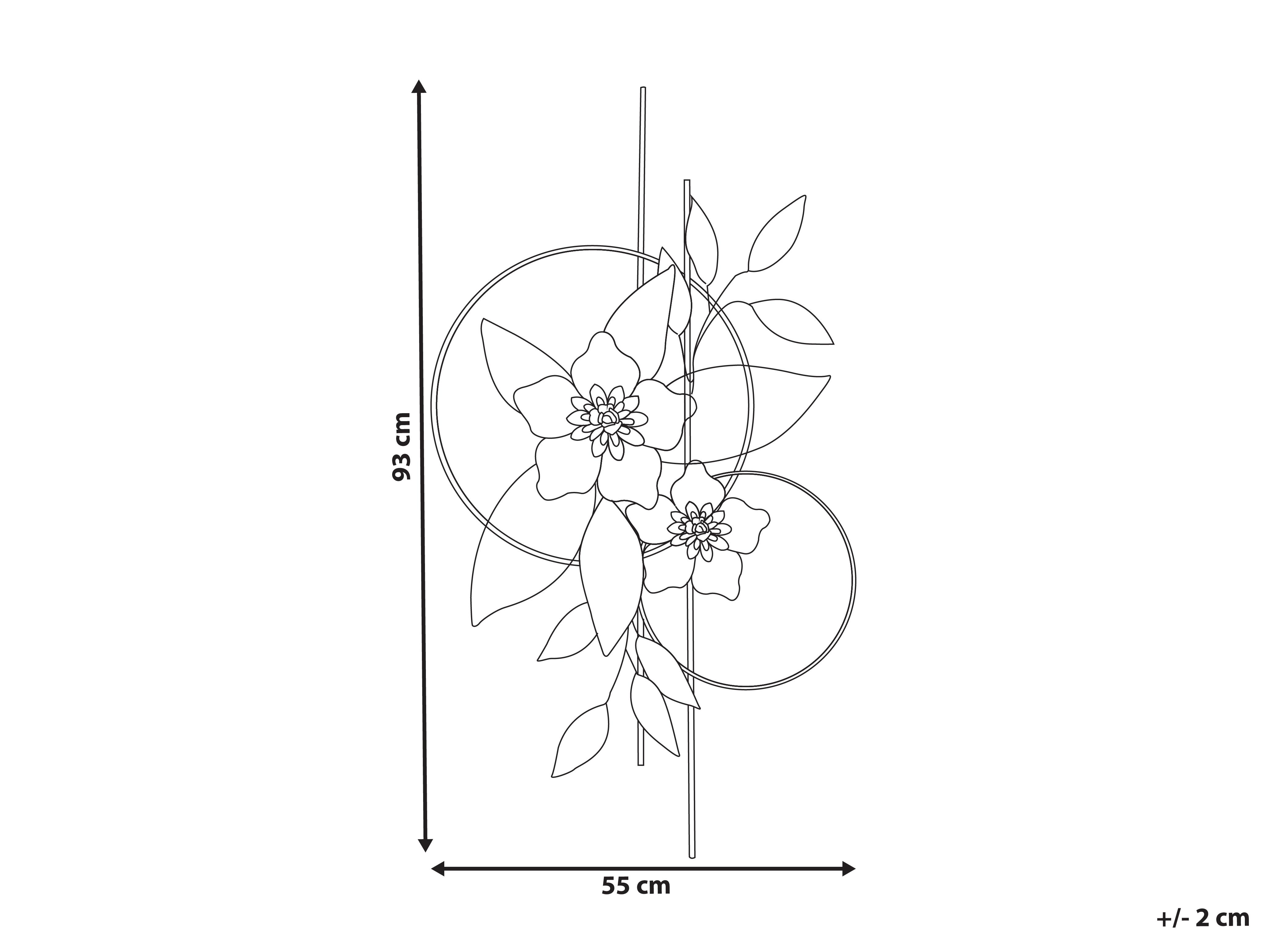 Wanddecoratie Bloem BERKELIUM Metaal 93 cm Meerkleurig