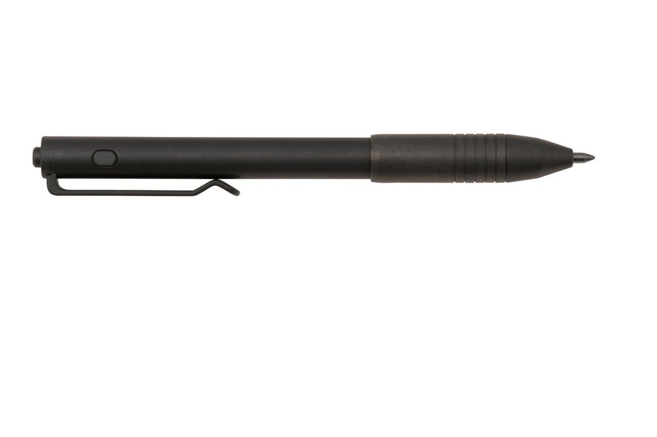 Big Idea Design Dual Side Click Pen DSC-SW Stonewashed Titanium, auto adjusting everyday carry pen