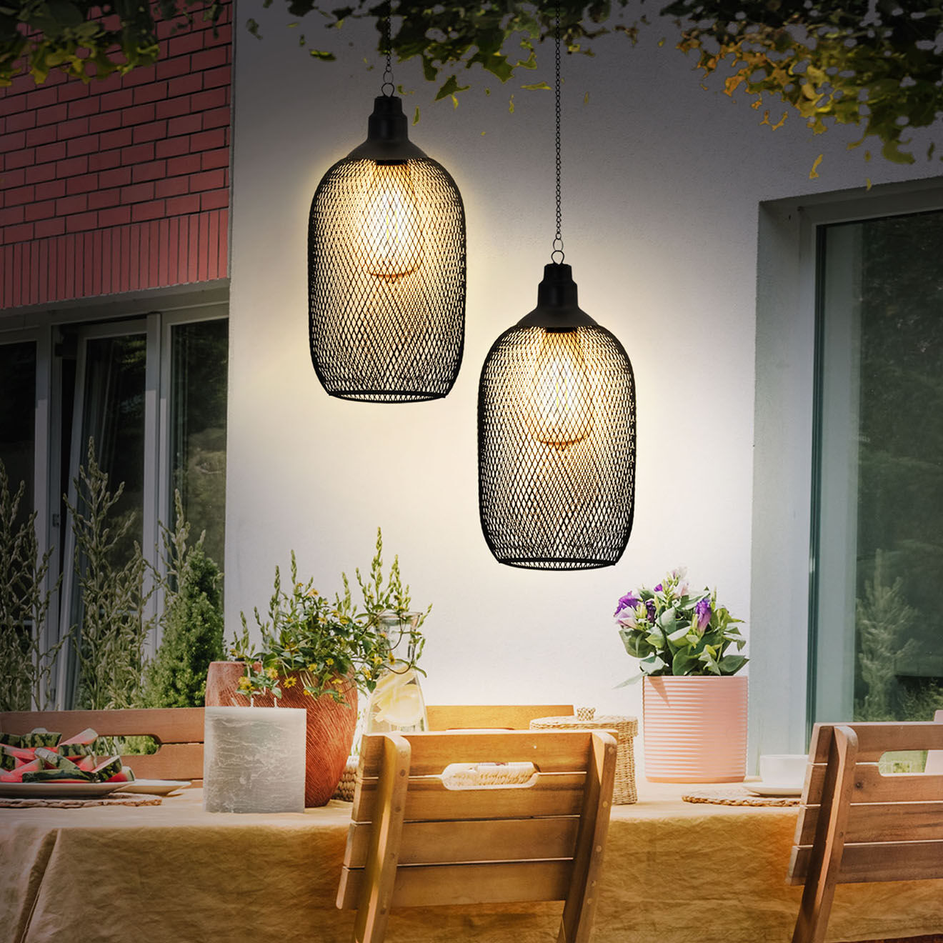 Pratik Garden Lampe solaire filaire noire - 15x15x30 cm