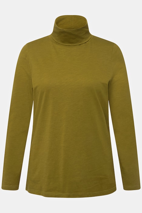 Shirt, Rollkragen, Slim, Langarm, Biobaumwolle