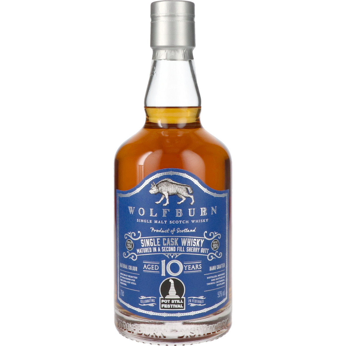Wolfburn 10 Years Second Fill Sherry Butt Single Cask 70 cl