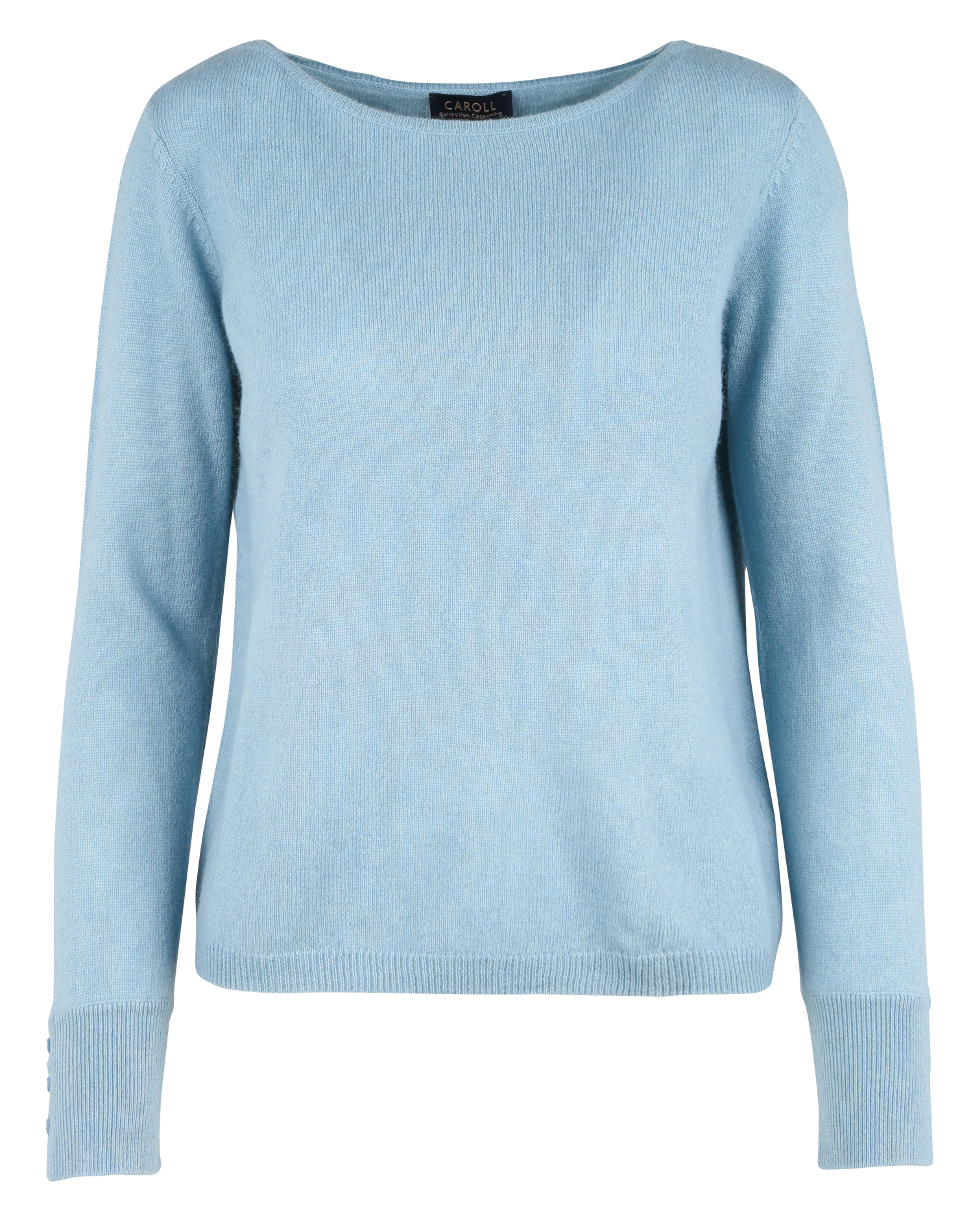 MZOAN - Pull droit col bateau en cachemire | Bleu
