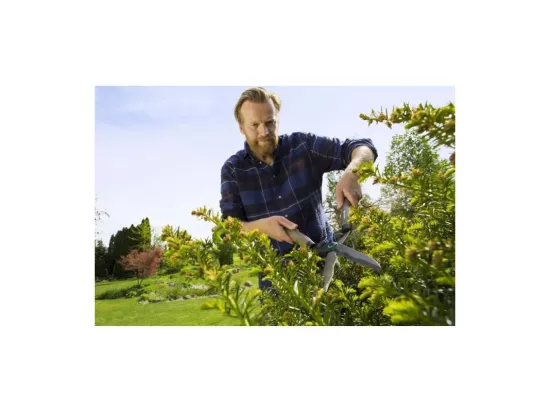 Cisaille a haies NatureCut – Lames ondulées – Revêtement anti-adhérence – Manches bois FSC – Garantie 25 ans
