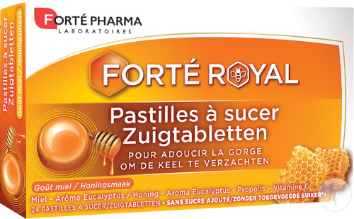Forté Pharma FortéRoyale Pastilles Gorge Goût Miel 24 Pastilles À Sucer