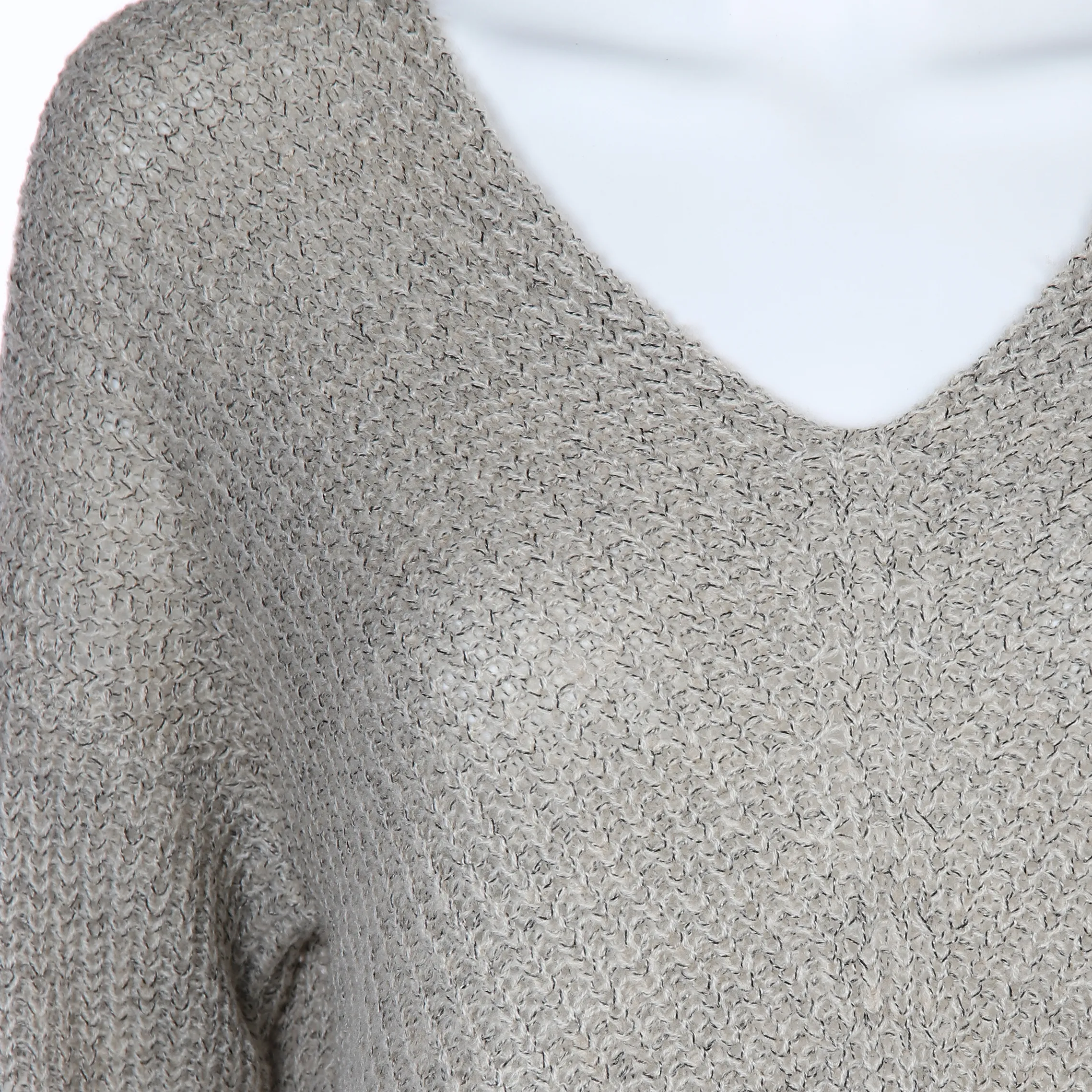 Damen Strickpullover mit V-Ausschnitt