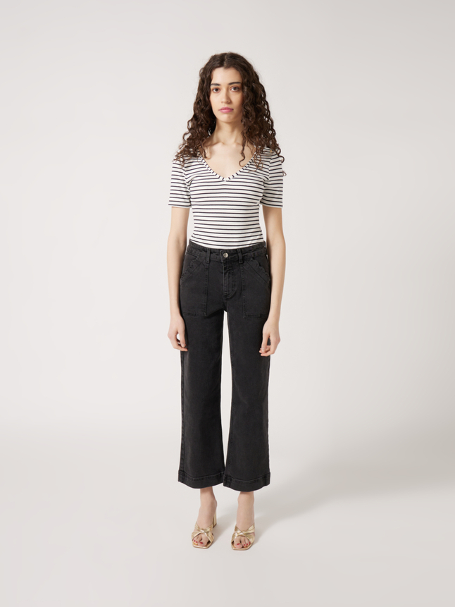 Jean cropped droit