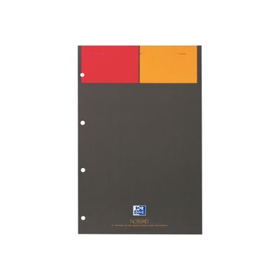 Oxford International - Bloc notes - A4 - 160 pages - petits carreaux - perforé