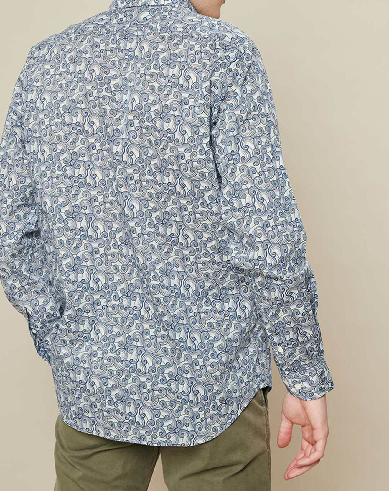 Hartford Chemise Slim Fit Sammy imprimée bleue