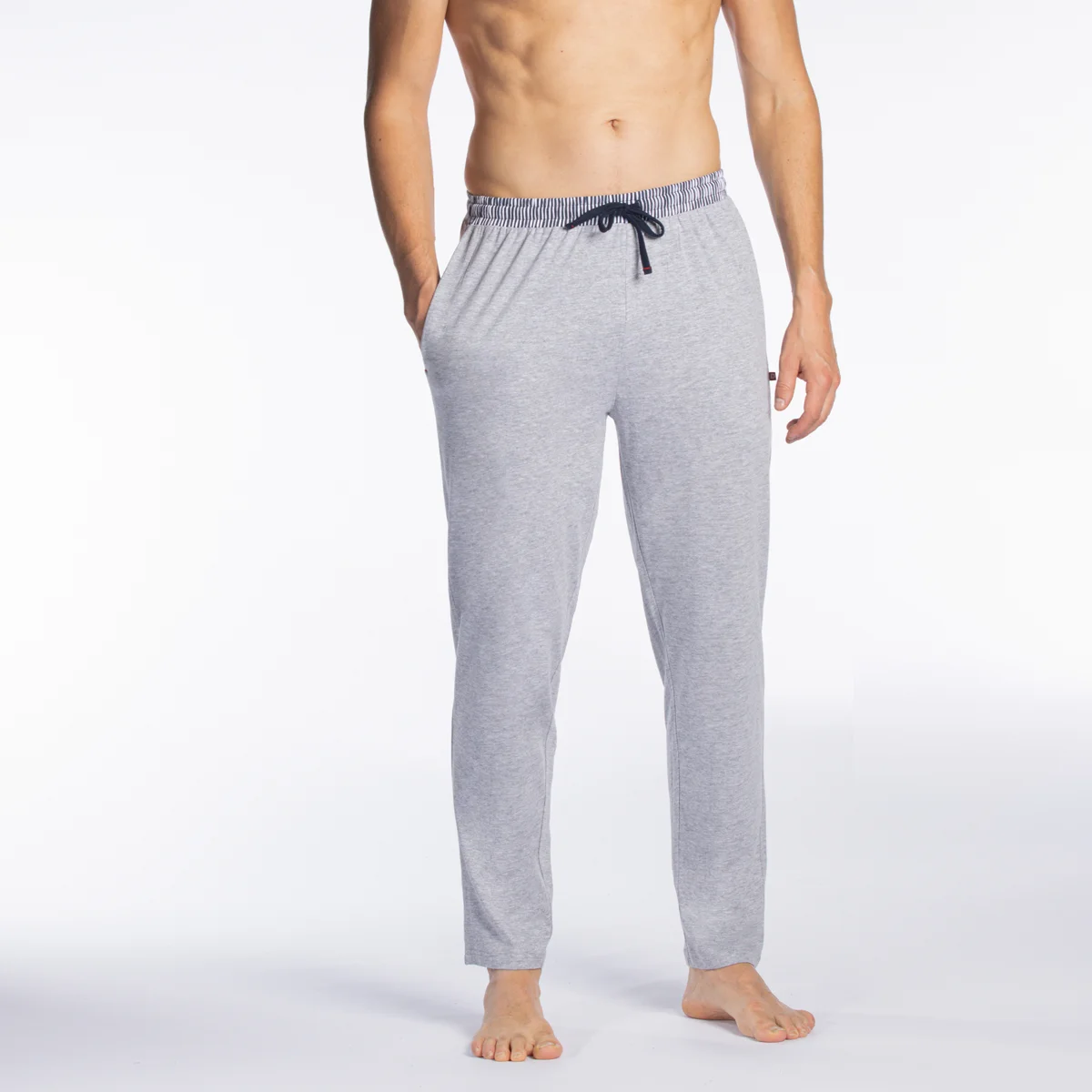 Pantalon homme HOME gris clair chiné
