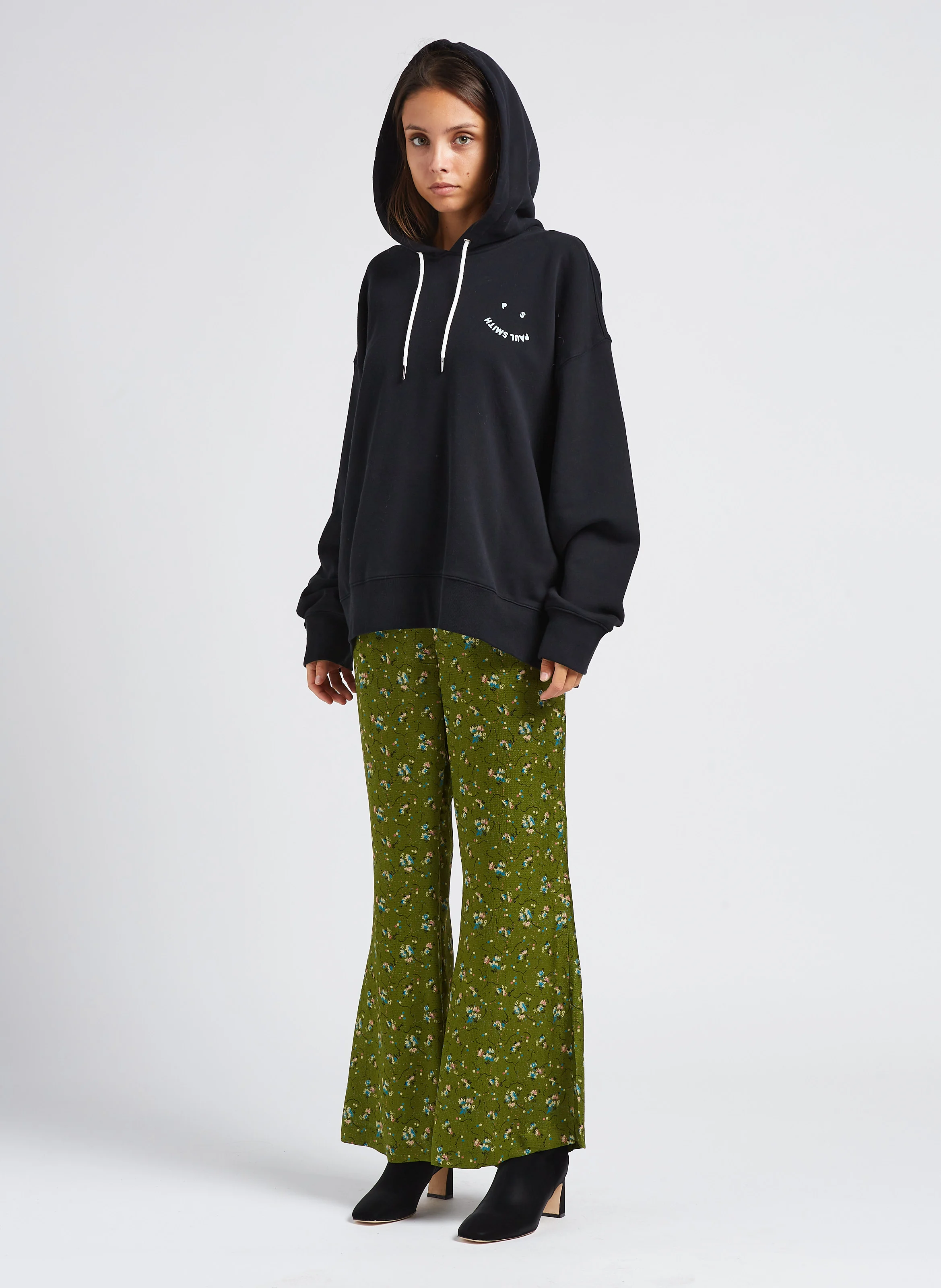 GAN - Pantalon large imprimé fleuri | Vert