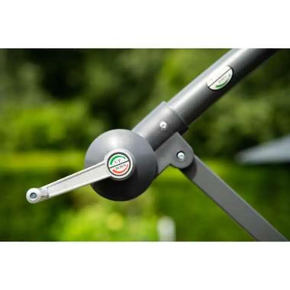 Garden Impressions Corfu parasol 250x250 - donker grijs - licht grijs