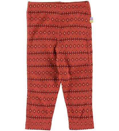 Joha Leggings - Uld - R?dbrun m. M?nster