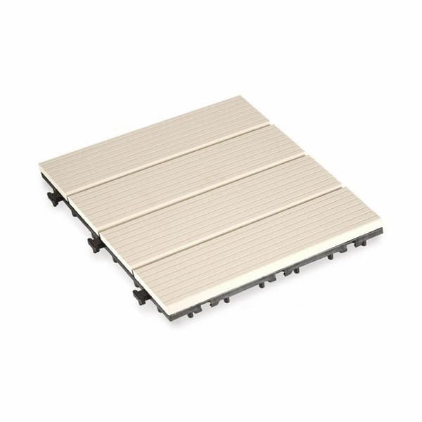 Forrigling Floor Tile Ibergarden SM-4P-AWH Beige Polyetylen Kompositt 30 x 2,6 x 30 cm (6 enheter)
