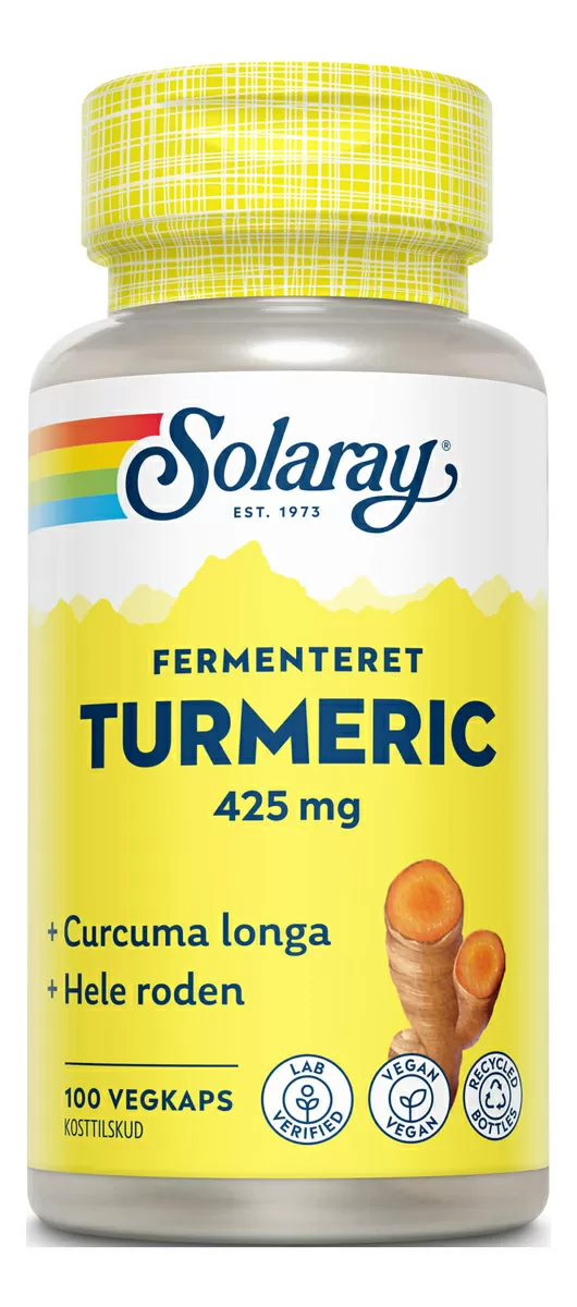 Solaray Fermenteret Turmeric - 100 kaps.
