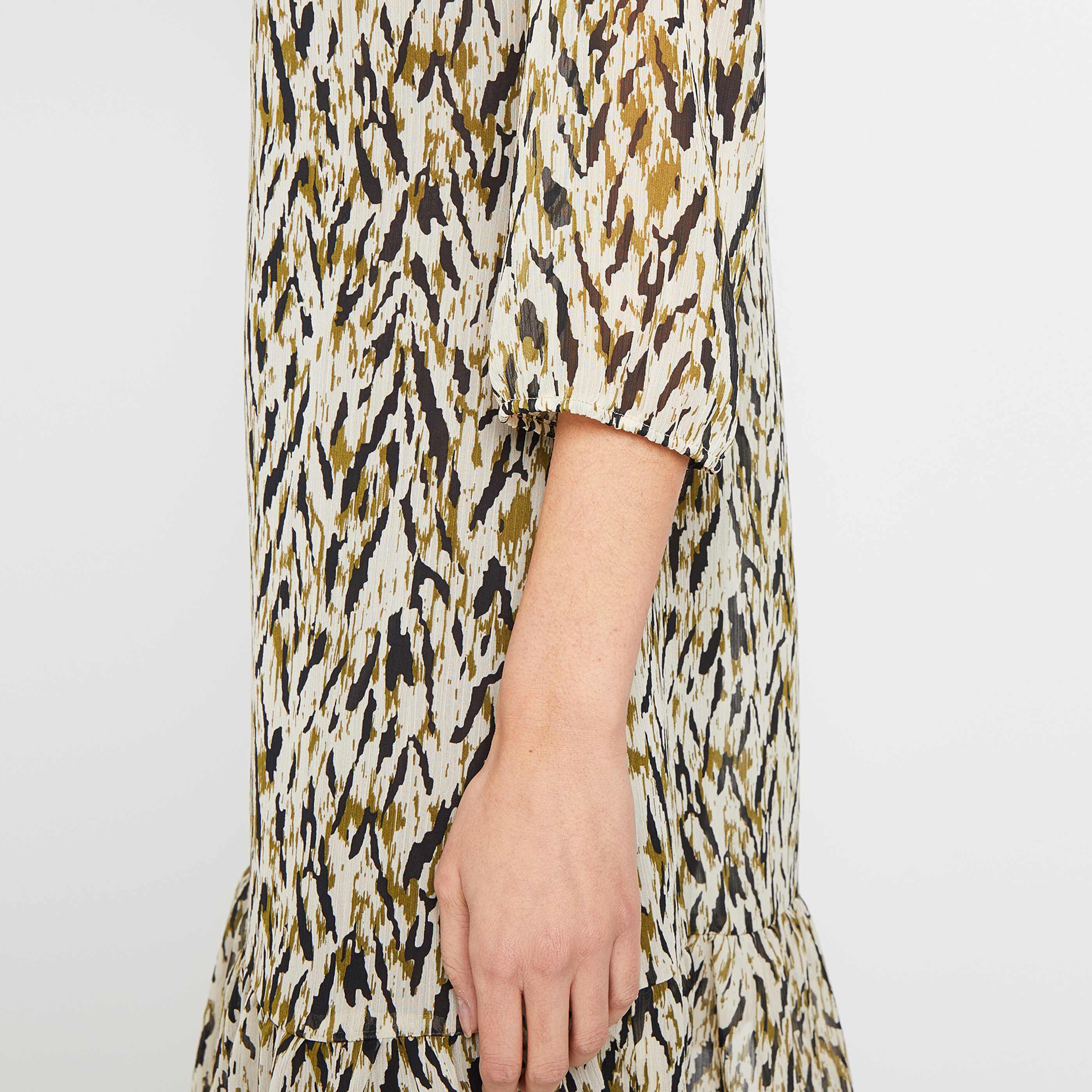 Robe imprimée femme - KAKI