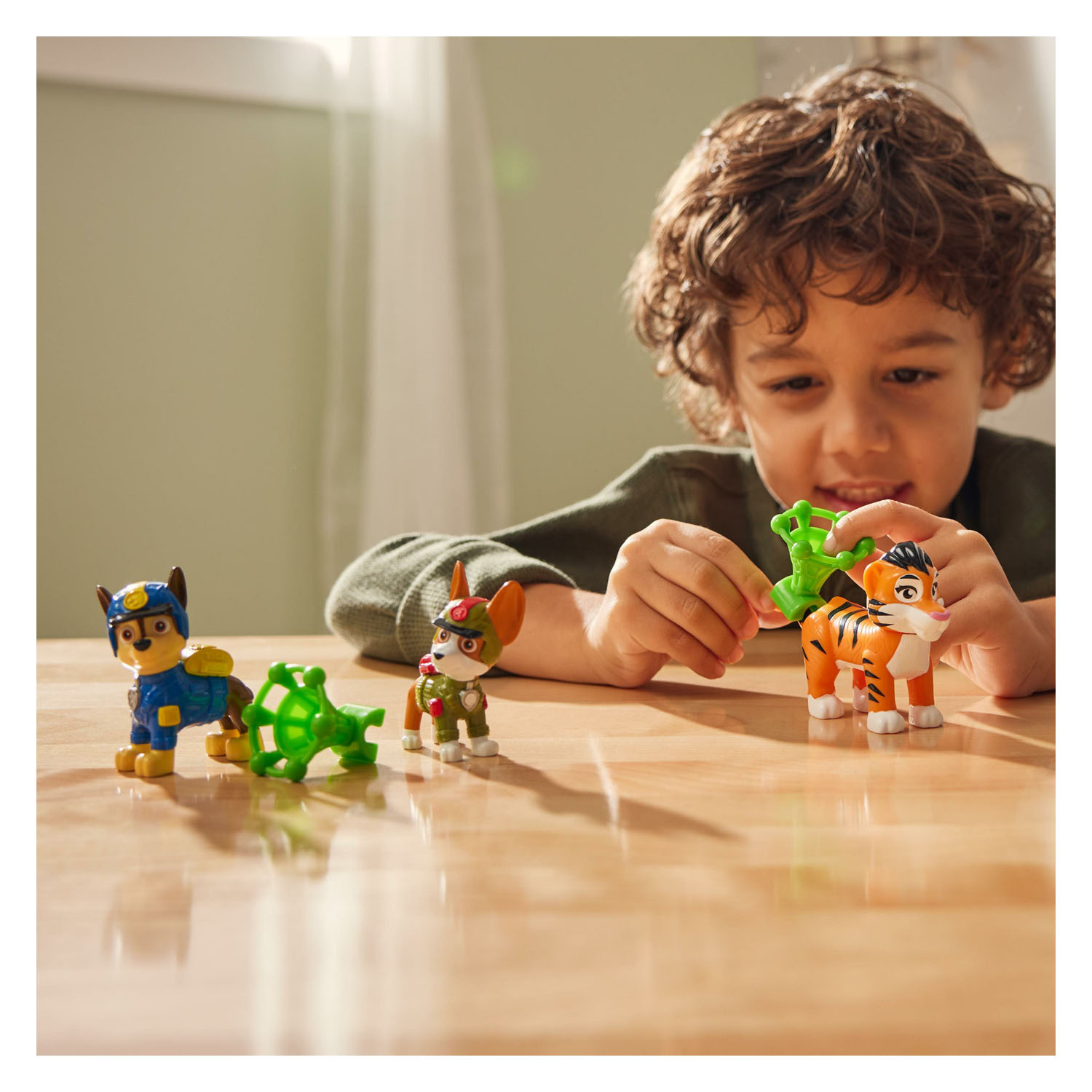 PAW Patrol Jungle Pups Speelfiguren - Chase, Tracker Tiger, 5dlg.