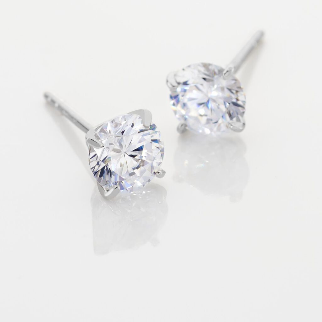 Boucles D'oreilles Puces Maglomatonius Argent Oxyde
