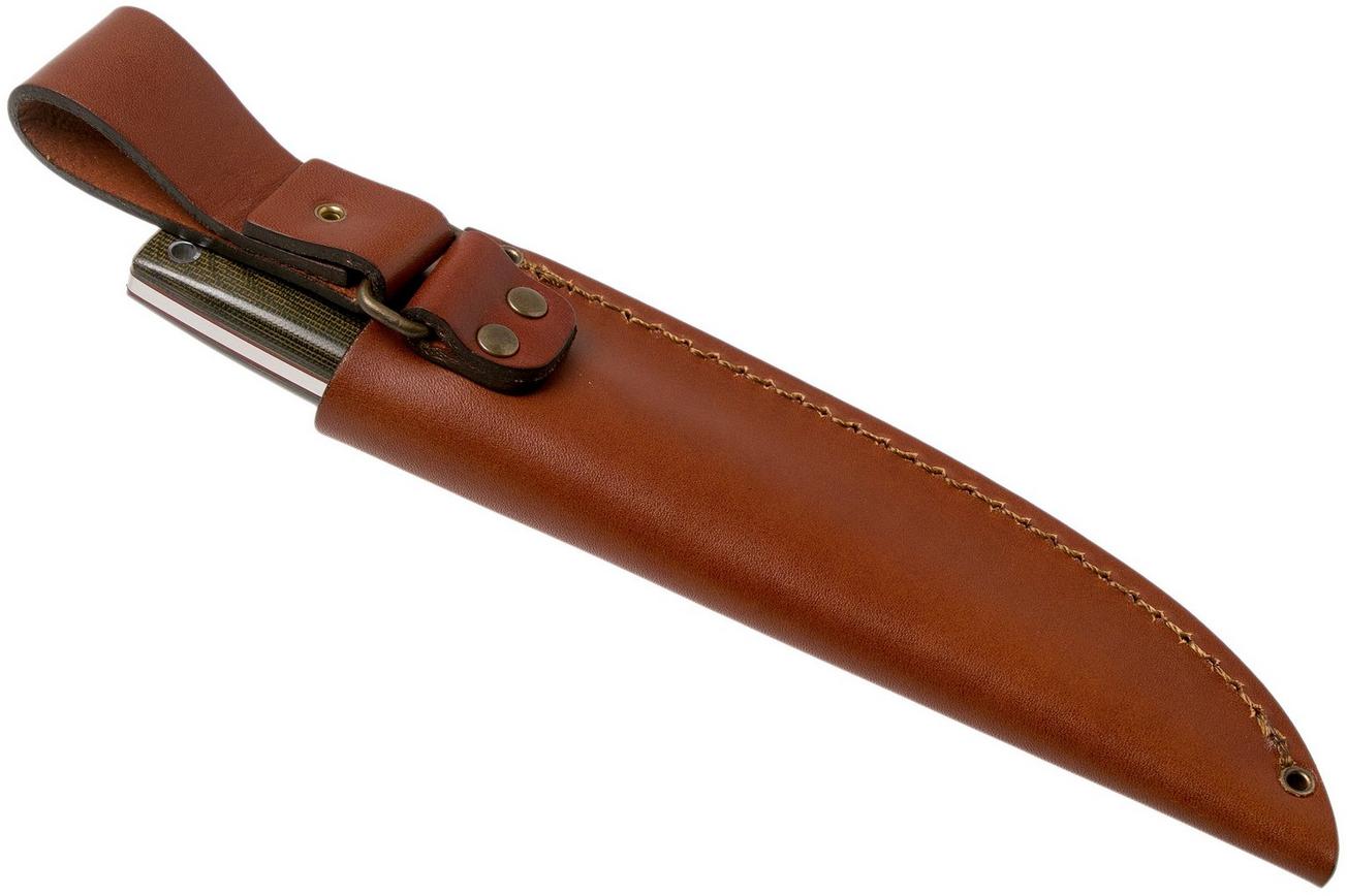 Nordic Knife Design Forester 100, N690, Green Micarta 2020 vaststaand mes