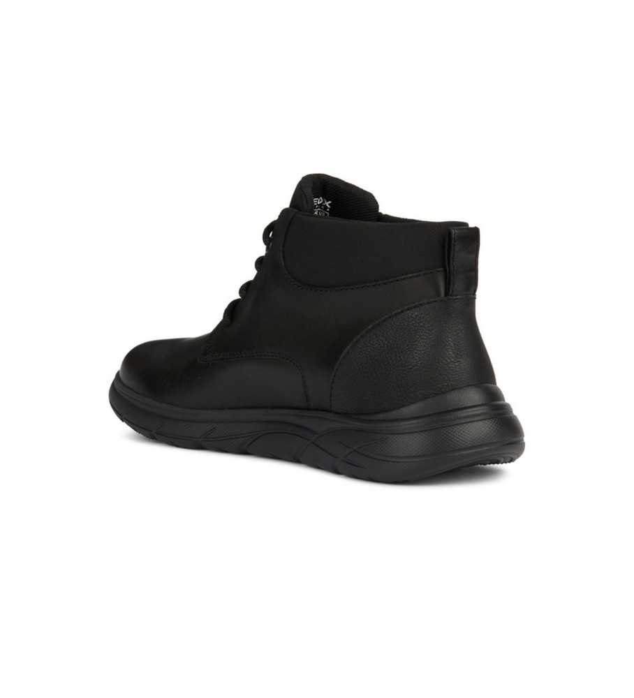 Botas de cano curto GEOX Portello em couro preto