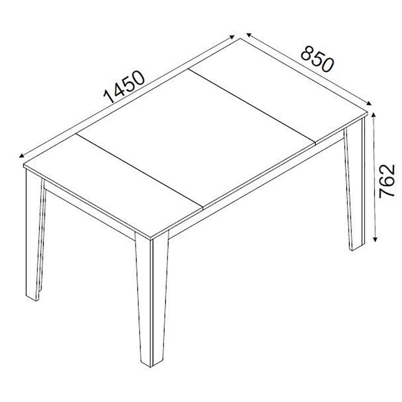 Wooden Art Table de salle à manger Costa beige - 120x75x75 cm