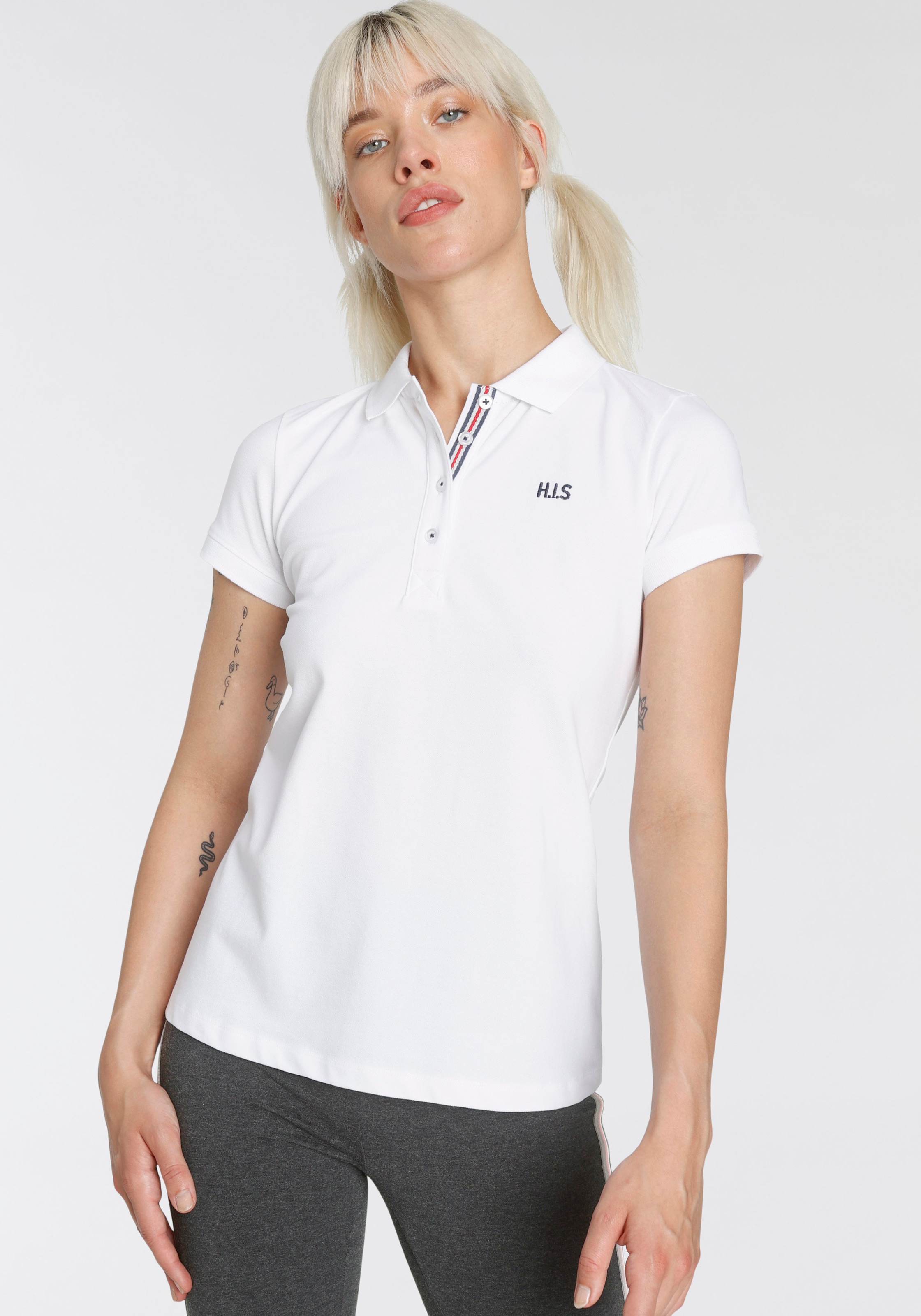H.I.S Poloshirt , Kurzarm,  figurbetonte Passform,  mit klassischem Polokragen